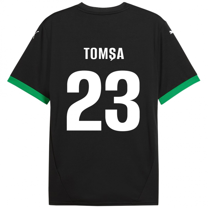 Kinderen Troy Tomșa #23 Zwart Donkergroen Thuisshirt Thuistenue 2024/25 T-Shirt