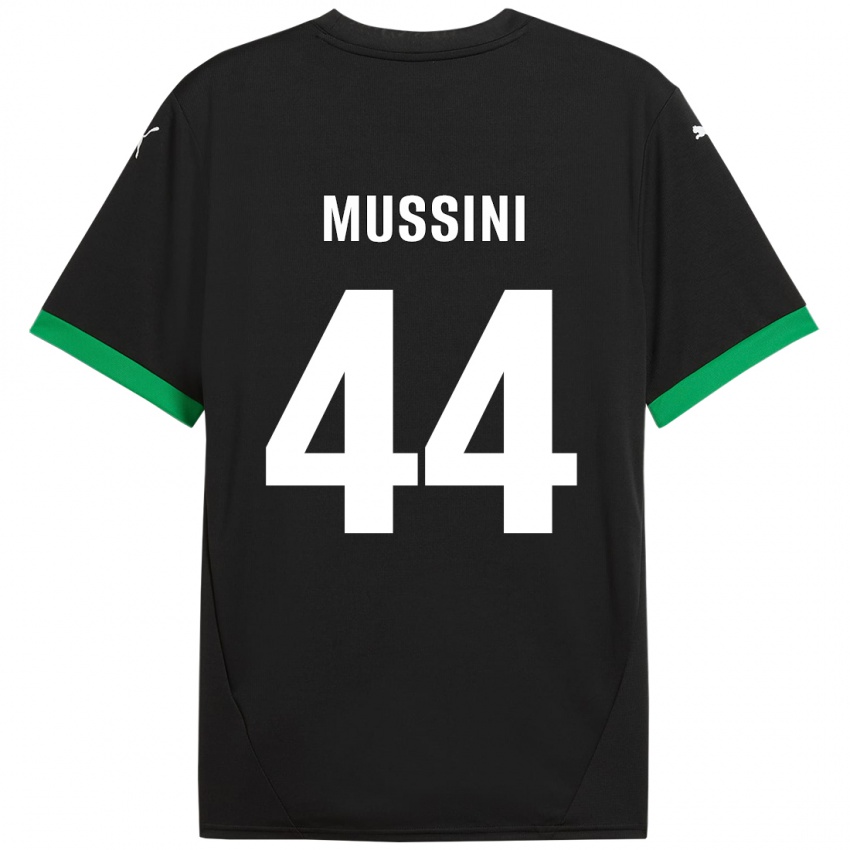 Kinderen Andrea Mussini #44 Zwart Donkergroen Thuisshirt Thuistenue 2024/25 T-Shirt