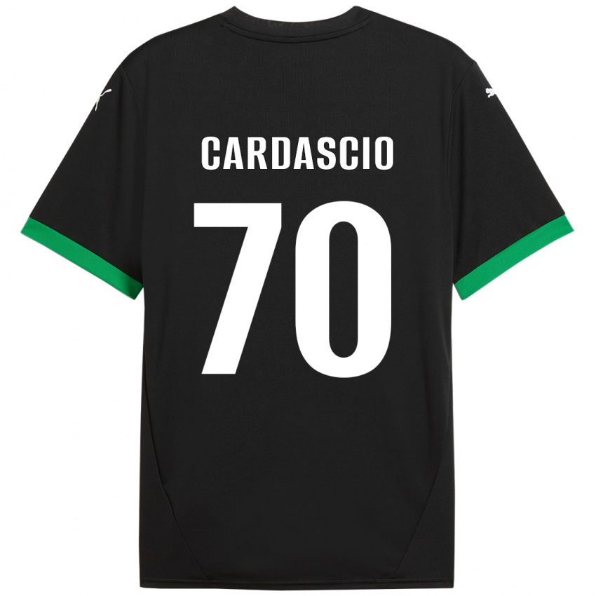 Kinderen Alessandro Cardascio #70 Zwart Donkergroen Thuisshirt Thuistenue 2024/25 T-Shirt