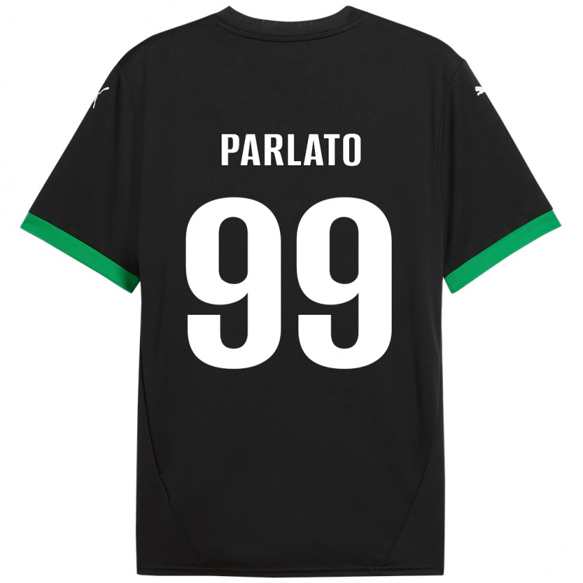 Kinderen Claudio Parlato #99 Zwart Donkergroen Thuisshirt Thuistenue 2024/25 T-Shirt