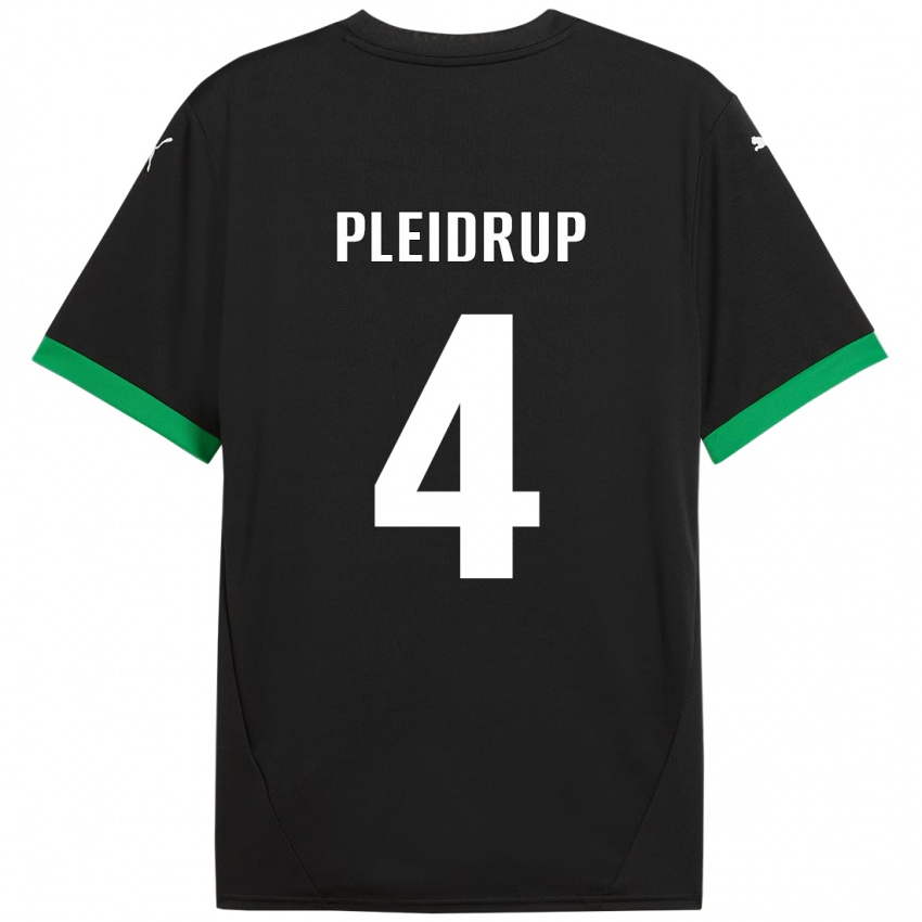 Kinderen Caroline Pleidrup #4 Zwart Donkergroen Thuisshirt Thuistenue 2024/25 T-Shirt