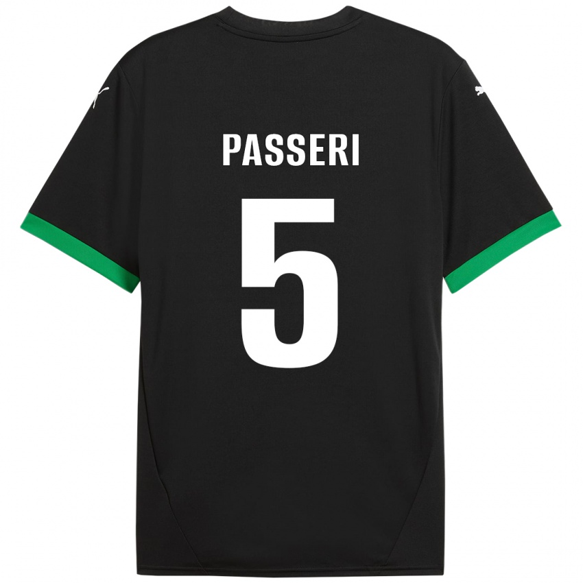 Kinderen Angela Passeri #5 Zwart Donkergroen Thuisshirt Thuistenue 2024/25 T-Shirt