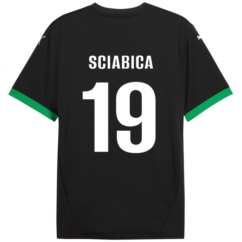 Kinderen Manuela Sciabica #19 Zwart Donkergroen Thuisshirt Thuistenue 2024/25 T-Shirt