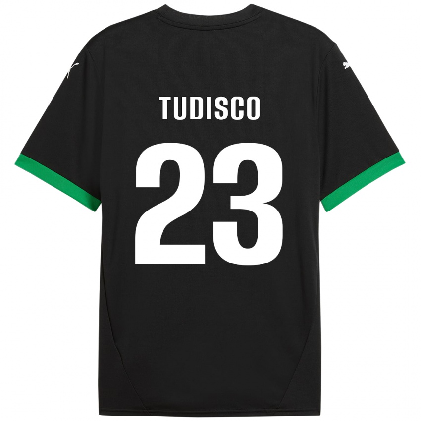 Kinderen Giorgia Tudisco #23 Zwart Donkergroen Thuisshirt Thuistenue 2024/25 T-Shirt