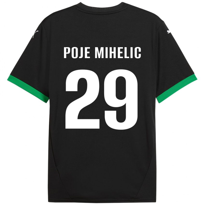 Kinderen Naja Poje Mihelič #29 Zwart Donkergroen Thuisshirt Thuistenue 2024/25 T-Shirt