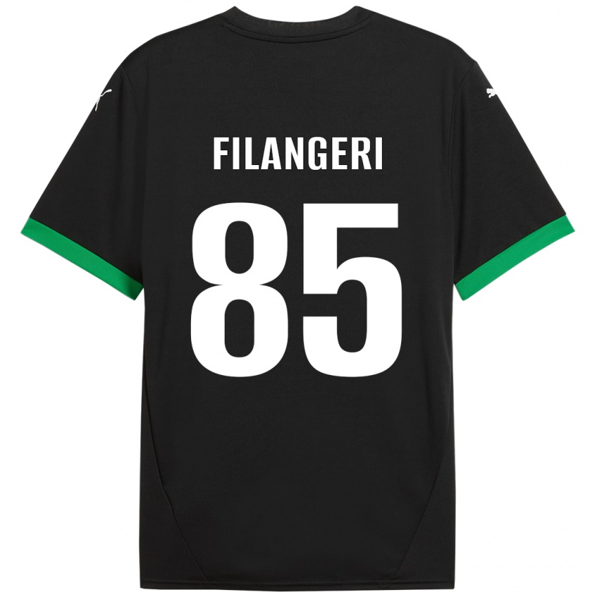 Kinderen Maria Luisa Filangeri #85 Zwart Donkergroen Thuisshirt Thuistenue 2024/25 T-Shirt