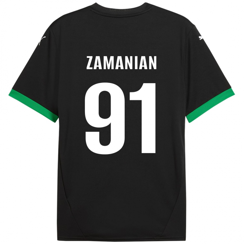 Kinderen Annahita Zamanian #91 Zwart Donkergroen Thuisshirt Thuistenue 2024/25 T-Shirt