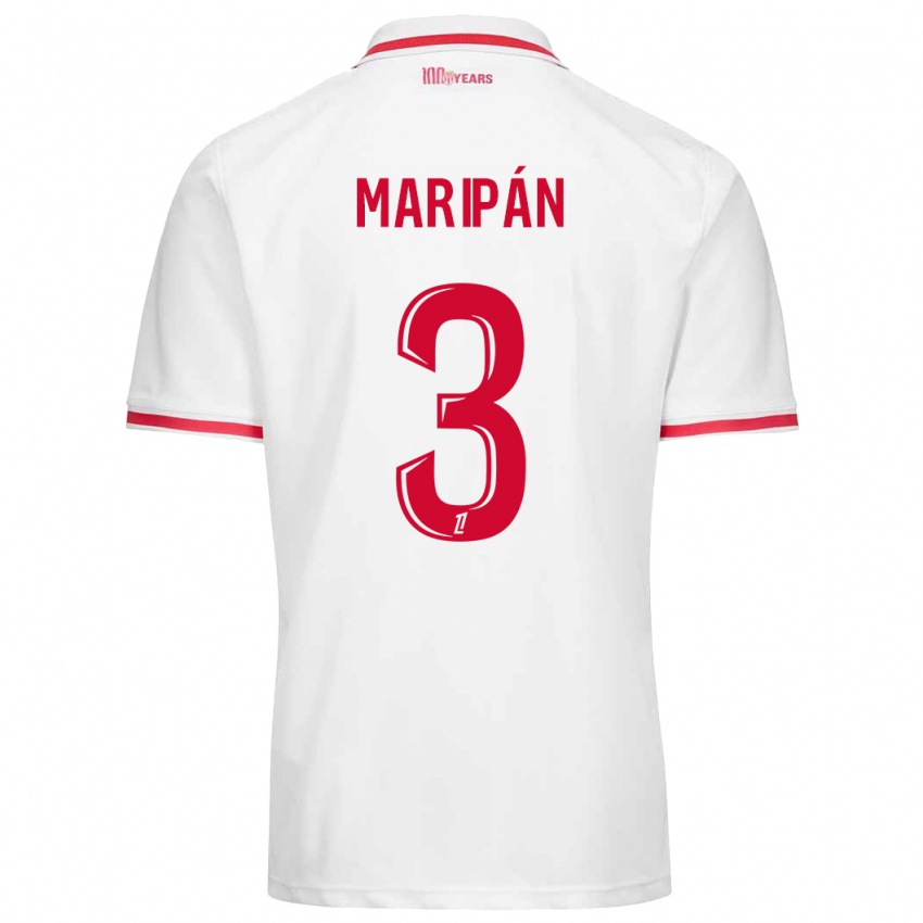 Kinderen Guillermo Maripán #3 Wit Rood Thuisshirt Thuistenue 2024/25 T-Shirt