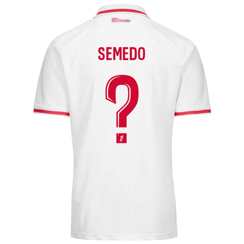 Kinderen Jordan Semedo #0 Wit Rood Thuisshirt Thuistenue 2024/25 T-Shirt