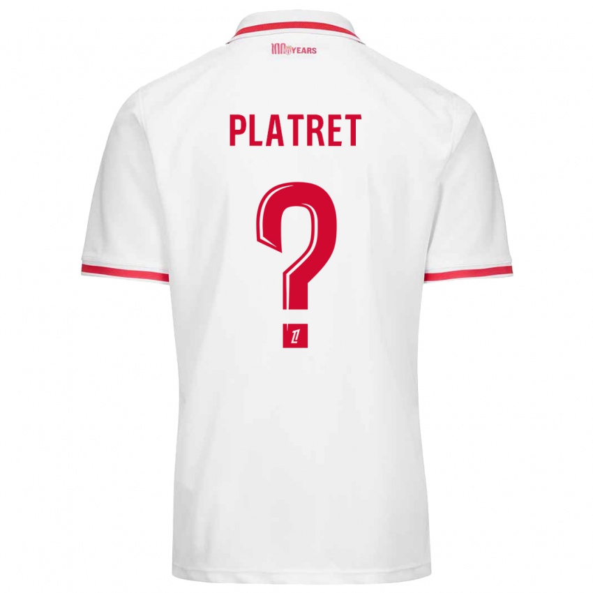 Kinderen Aurélien Platret #0 Wit Rood Thuisshirt Thuistenue 2024/25 T-Shirt