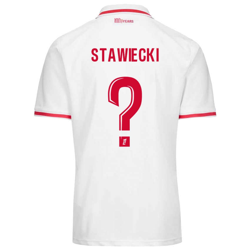 Kinderen Jules Stawiecki #0 Wit Rood Thuisshirt Thuistenue 2024/25 T-Shirt