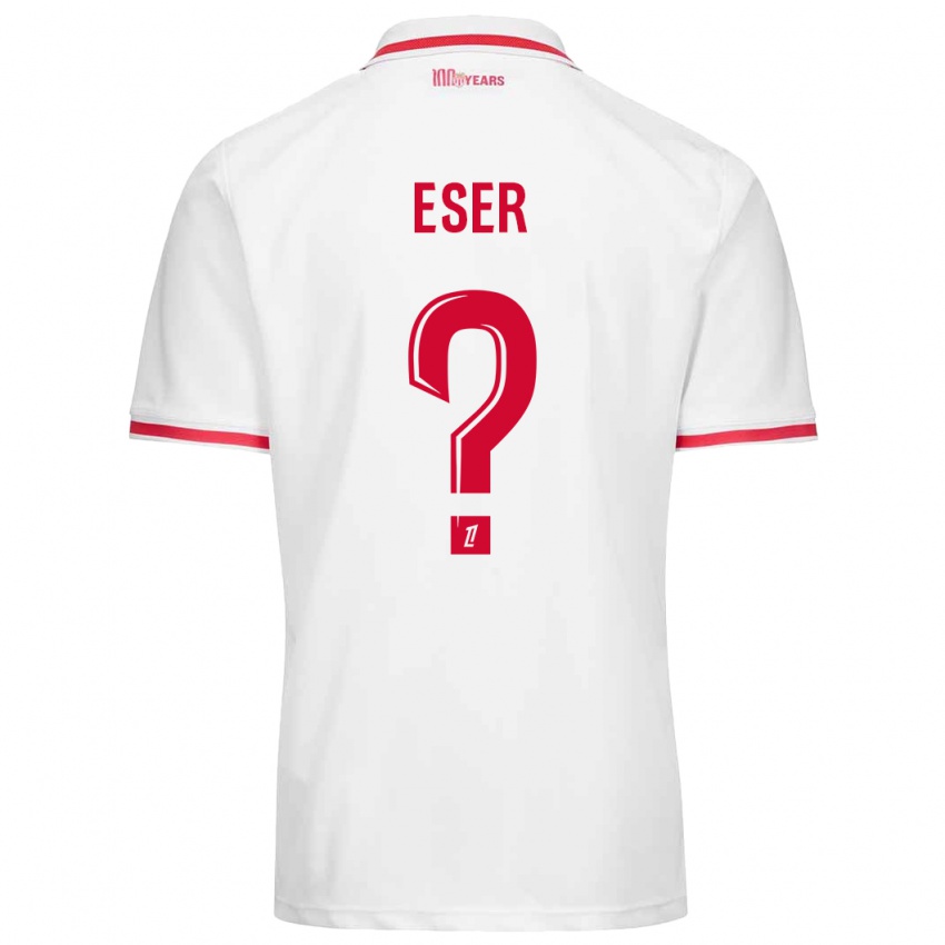 Kinderen Allan Eser #0 Wit Rood Thuisshirt Thuistenue 2024/25 T-Shirt