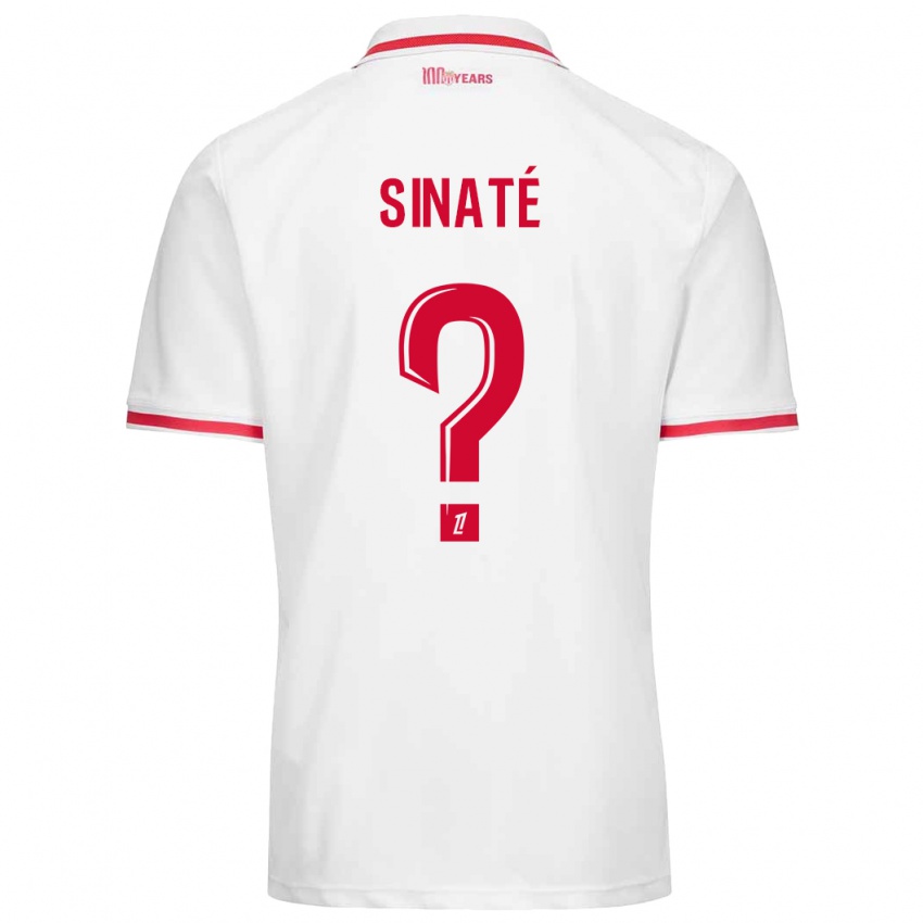 Kinderen Dan Sinaté #0 Wit Rood Thuisshirt Thuistenue 2024/25 T-Shirt