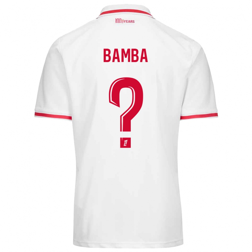 Kinderen Aladji Bamba #0 Wit Rood Thuisshirt Thuistenue 2024/25 T-Shirt