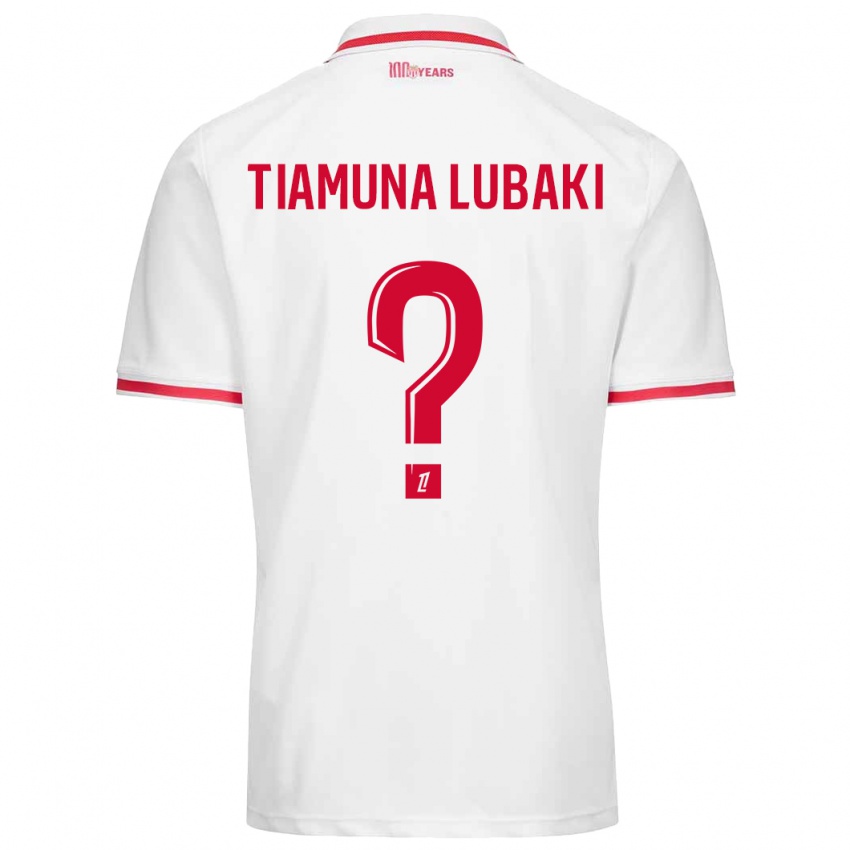 Kinderen Loïc Tiamuna Lubaki #0 Wit Rood Thuisshirt Thuistenue 2024/25 T-Shirt