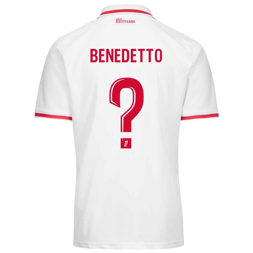 Kinderen Antéo Benedetto #0 Wit Rood Thuisshirt Thuistenue 2024/25 T-Shirt