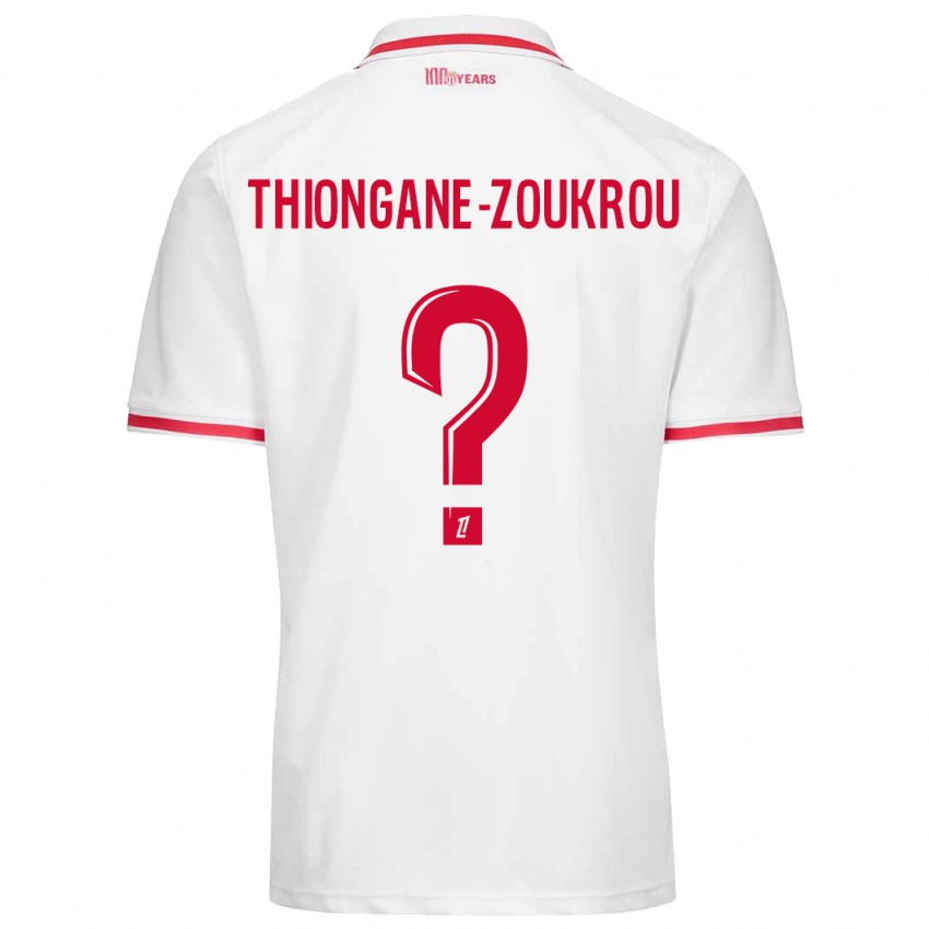 Kinderen Ackah-Tidiane Thiongane-Zoukrou #0 Wit Rood Thuisshirt Thuistenue 2024/25 T-Shirt