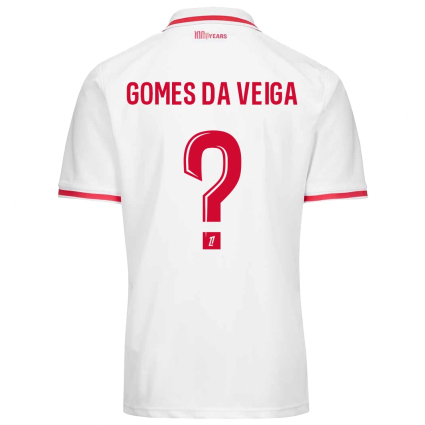 Kinderen Melvin Gomes Da Veiga #0 Wit Rood Thuisshirt Thuistenue 2024/25 T-Shirt