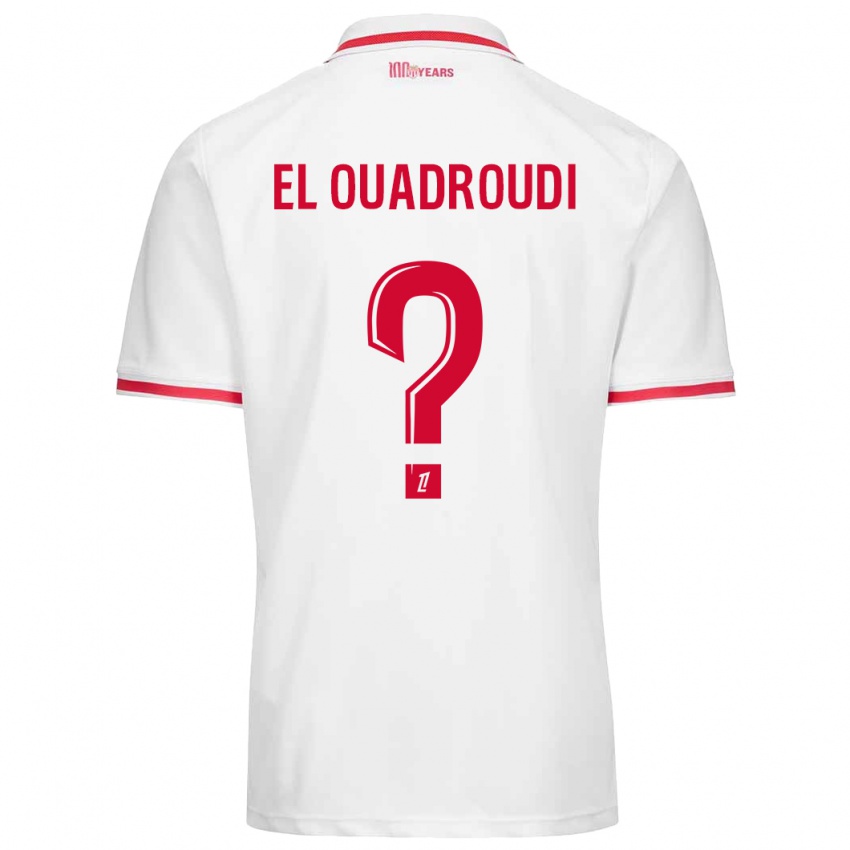 Kinderen Imrane El Ouadroudi #0 Wit Rood Thuisshirt Thuistenue 2024/25 T-Shirt