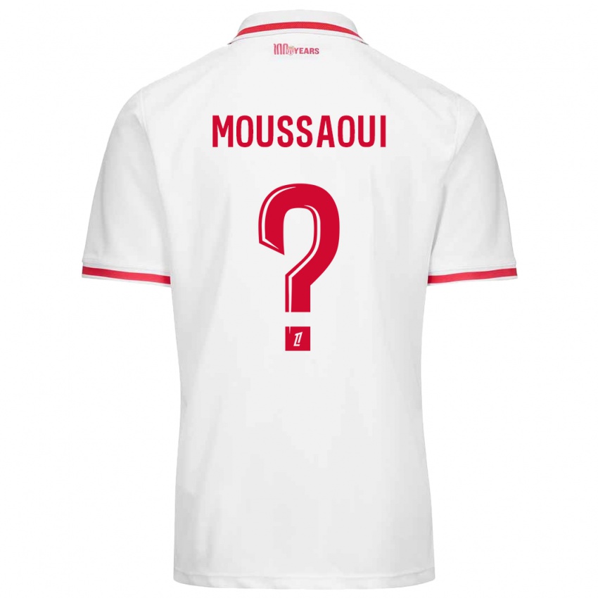 Kinderen Wassim Moussaoui #0 Wit Rood Thuisshirt Thuistenue 2024/25 T-Shirt