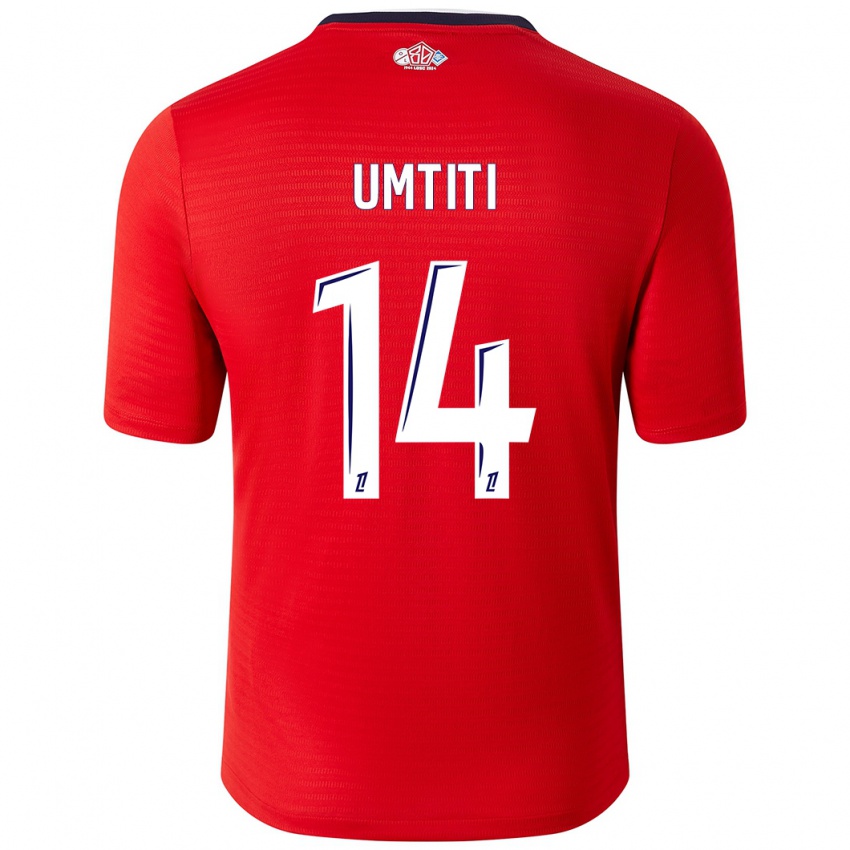 Kinderen Samuel Umtiti #14 Rood Wit Thuisshirt Thuistenue 2024/25 T-Shirt