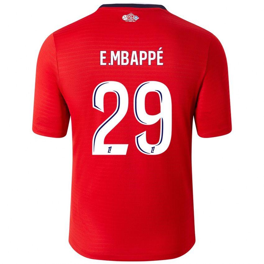 Kinderen Ethan Mbappe #29 Rood Wit Thuisshirt Thuistenue 2024/25 T-Shirt