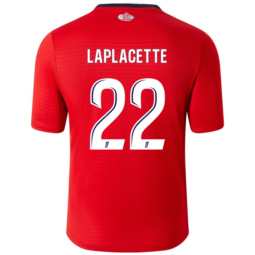 Kinderen Tess Laplacette #22 Rood Wit Thuisshirt Thuistenue 2024/25 T-Shirt