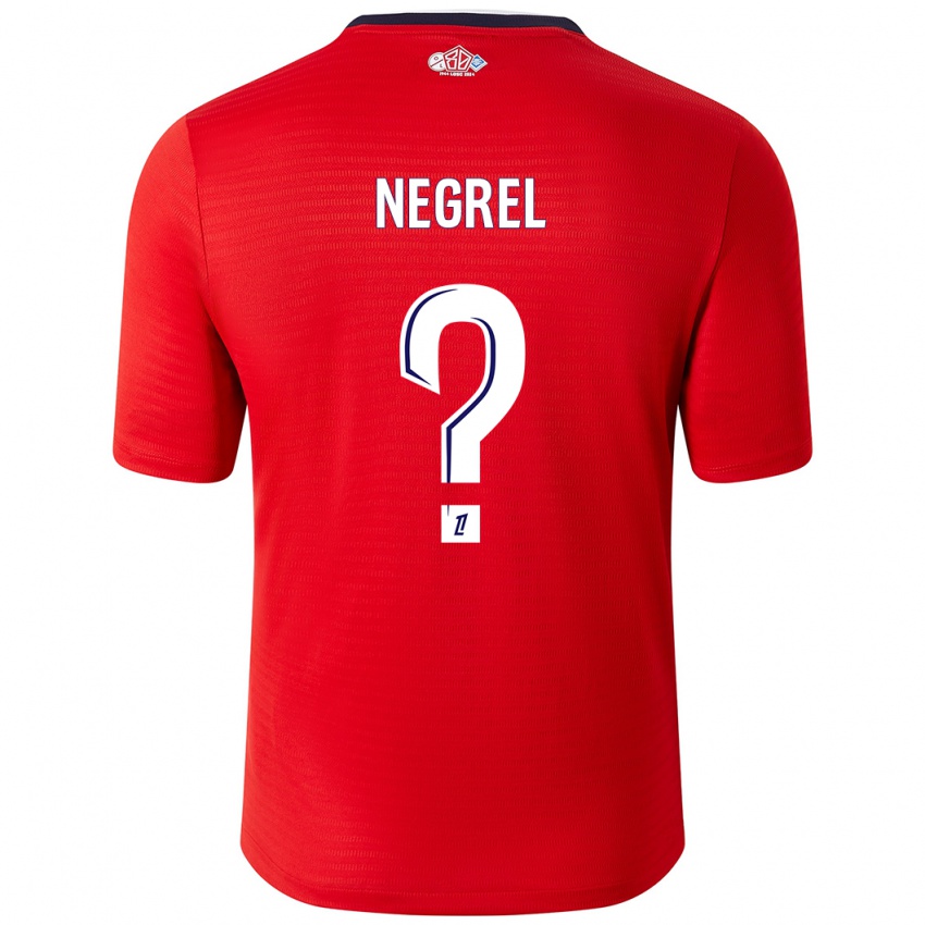 Kinderen Tom Negrel #0 Rood Wit Thuisshirt Thuistenue 2024/25 T-Shirt