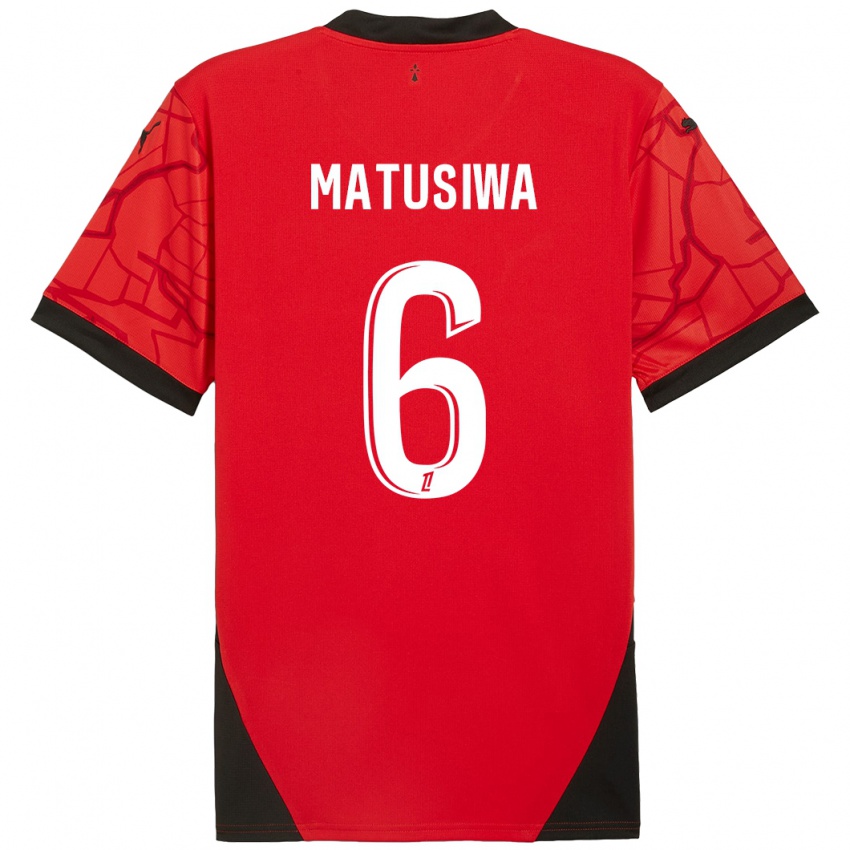 Kinderen Azor Matusiwa #6 Rood Zwart Thuisshirt Thuistenue 2024/25 T-Shirt