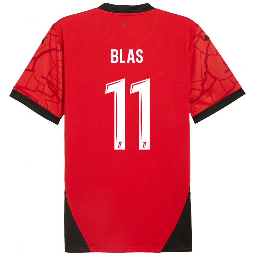 Kinderen Ludovic Blas #11 Rood Zwart Thuisshirt Thuistenue 2024/25 T-Shirt