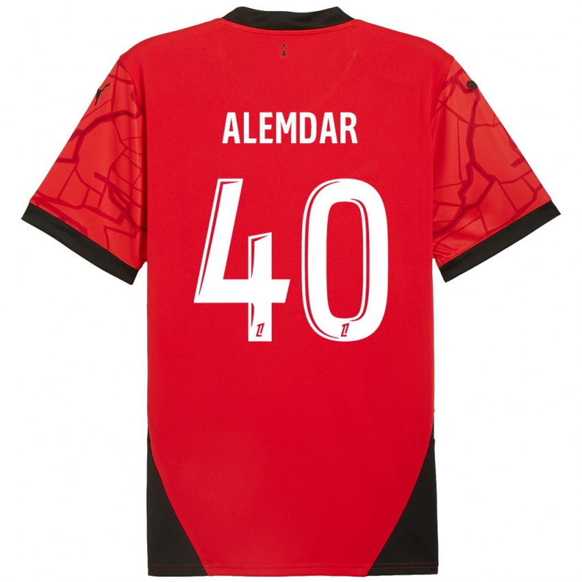 Kinderen Doğan Alemdar #40 Rood Zwart Thuisshirt Thuistenue 2024/25 T-Shirt