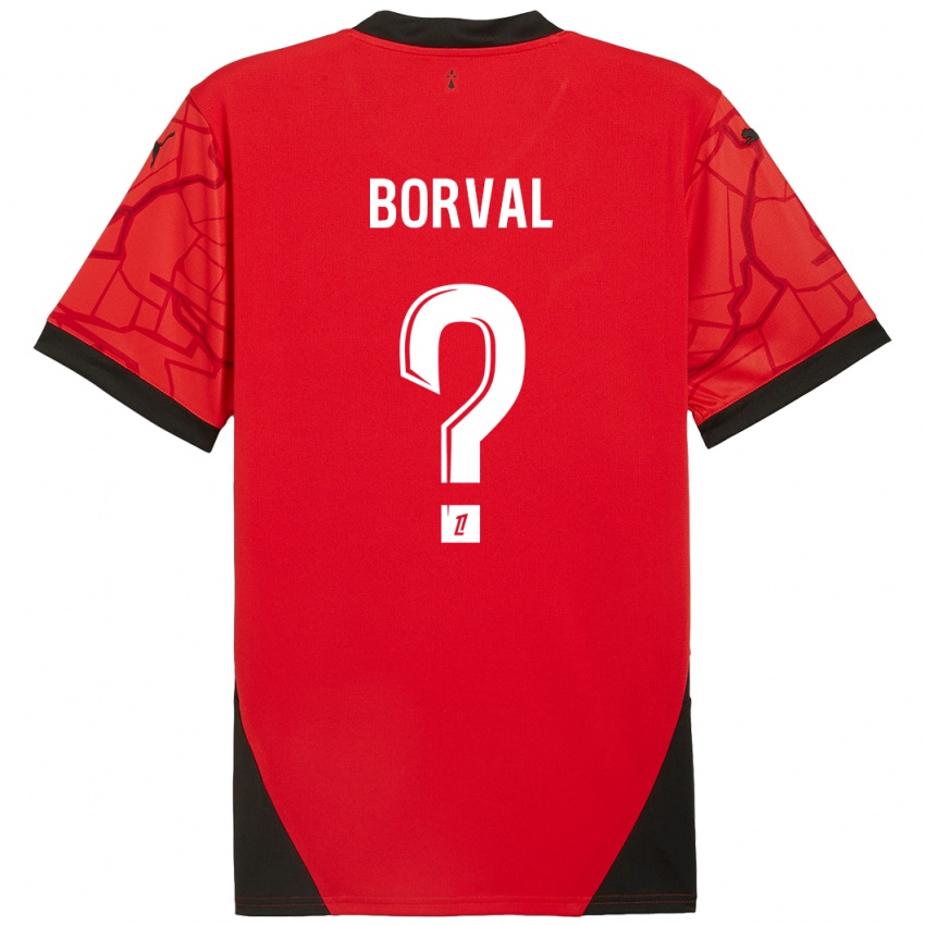 Kinderen Cyril Borval #0 Rood Zwart Thuisshirt Thuistenue 2024/25 T-Shirt