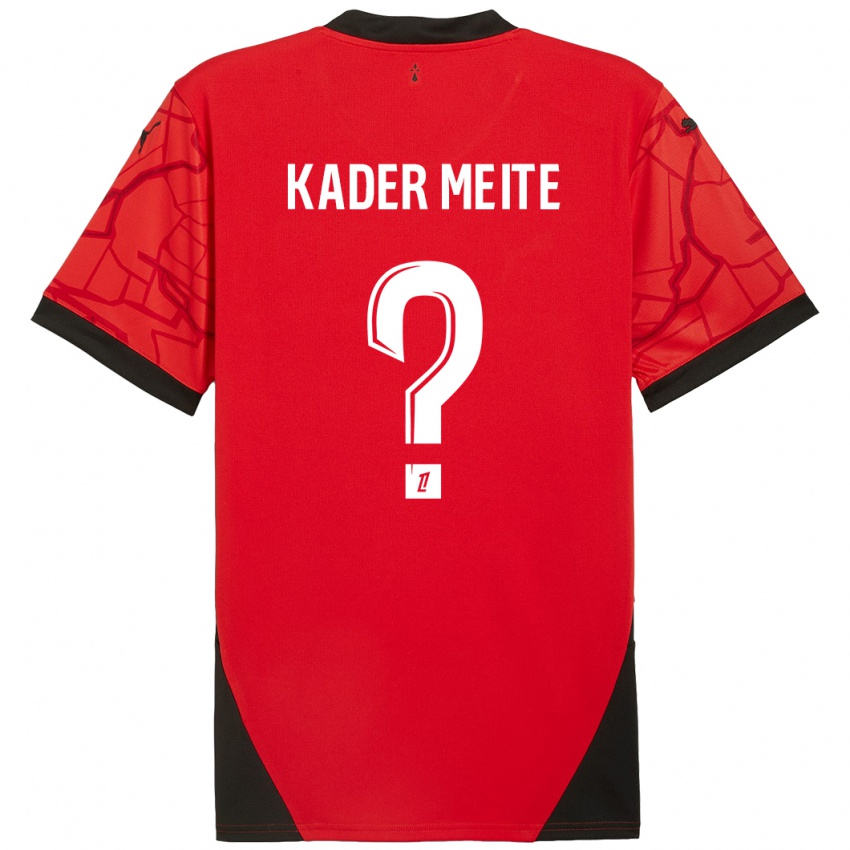 Kinderen Mohamed Kader Meïté #0 Rood Zwart Thuisshirt Thuistenue 2024/25 T-Shirt