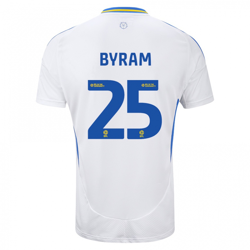 Kinderen Sam Byram #25 Wit Blauw Thuisshirt Thuistenue 2024/25 T-Shirt