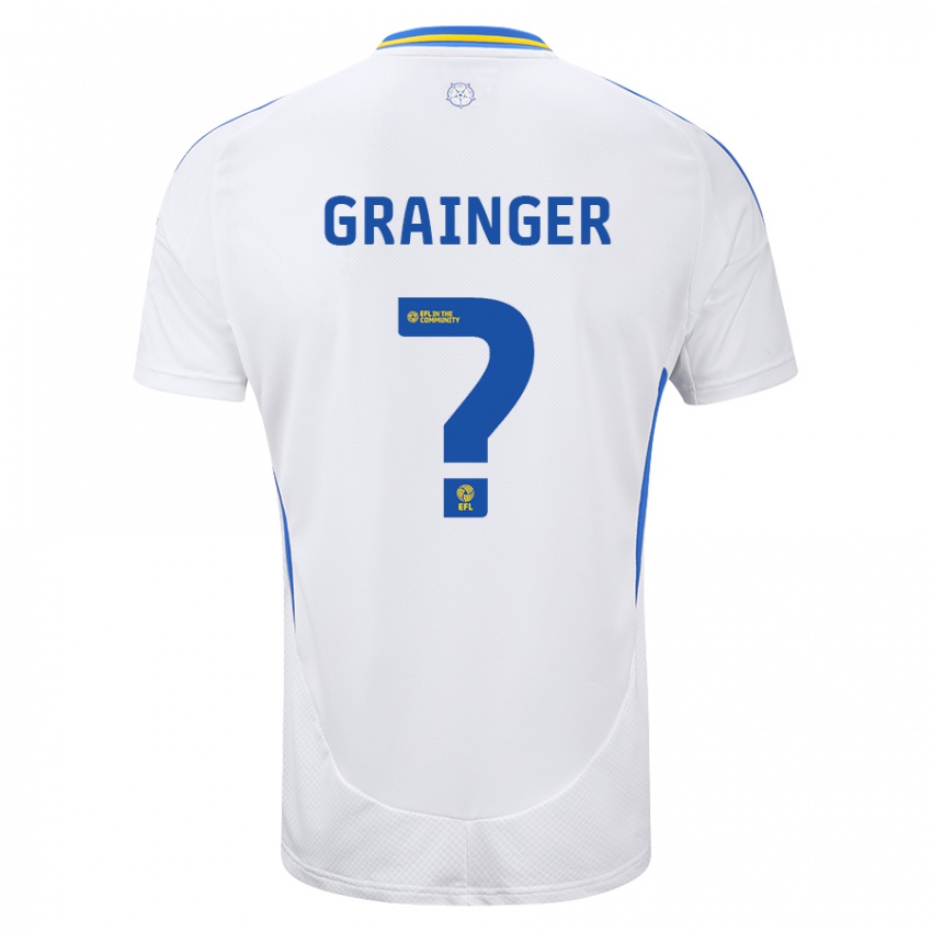 Kinderen Owen Grainger #0 Wit Blauw Thuisshirt Thuistenue 2024/25 T-Shirt