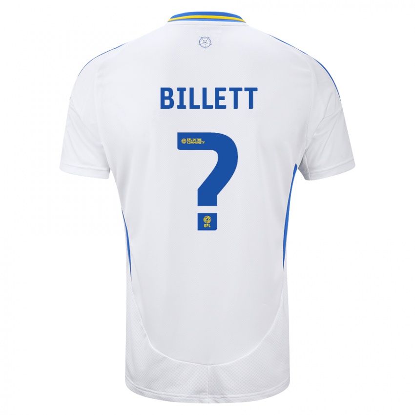 Kinderen Joe Billett #0 Wit Blauw Thuisshirt Thuistenue 2024/25 T-Shirt