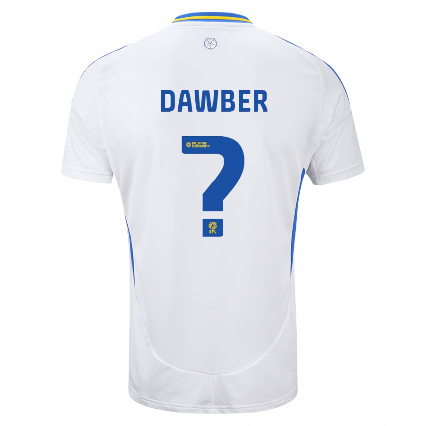 Kinderen Oscar Dawber #0 Wit Blauw Thuisshirt Thuistenue 2024/25 T-Shirt