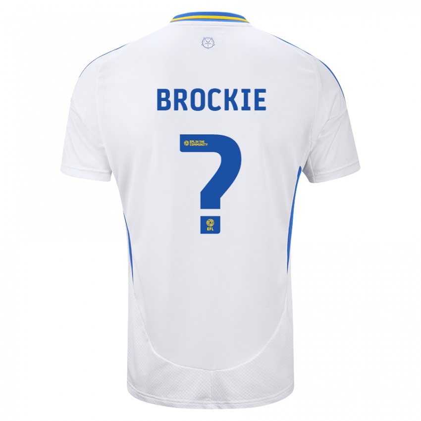 Kinderen Devon Brockie #0 Wit Blauw Thuisshirt Thuistenue 2024/25 T-Shirt