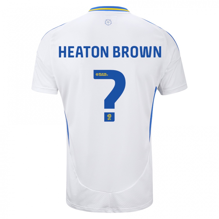 Kinderen Heaton Brown #0 Wit Blauw Thuisshirt Thuistenue 2024/25 T-Shirt