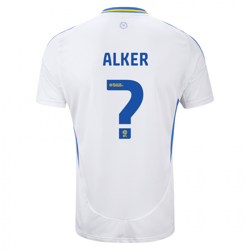 Kinderen Samuel Alker #0 Wit Blauw Thuisshirt Thuistenue 2024/25 T-Shirt