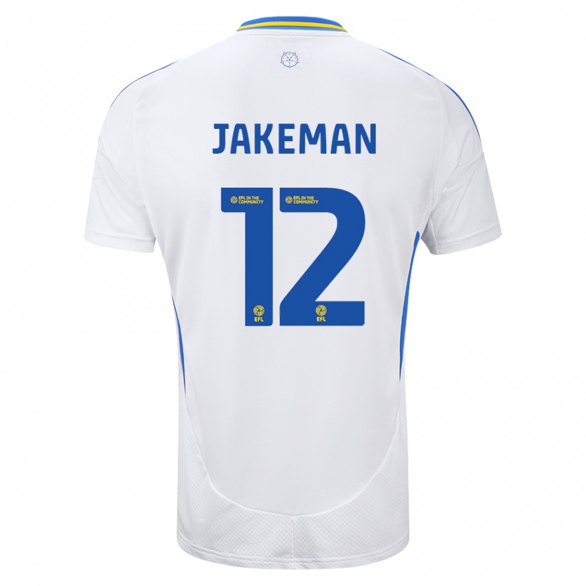 Kinderen Harriet Jakeman #12 Wit Blauw Thuisshirt Thuistenue 2024/25 T-Shirt