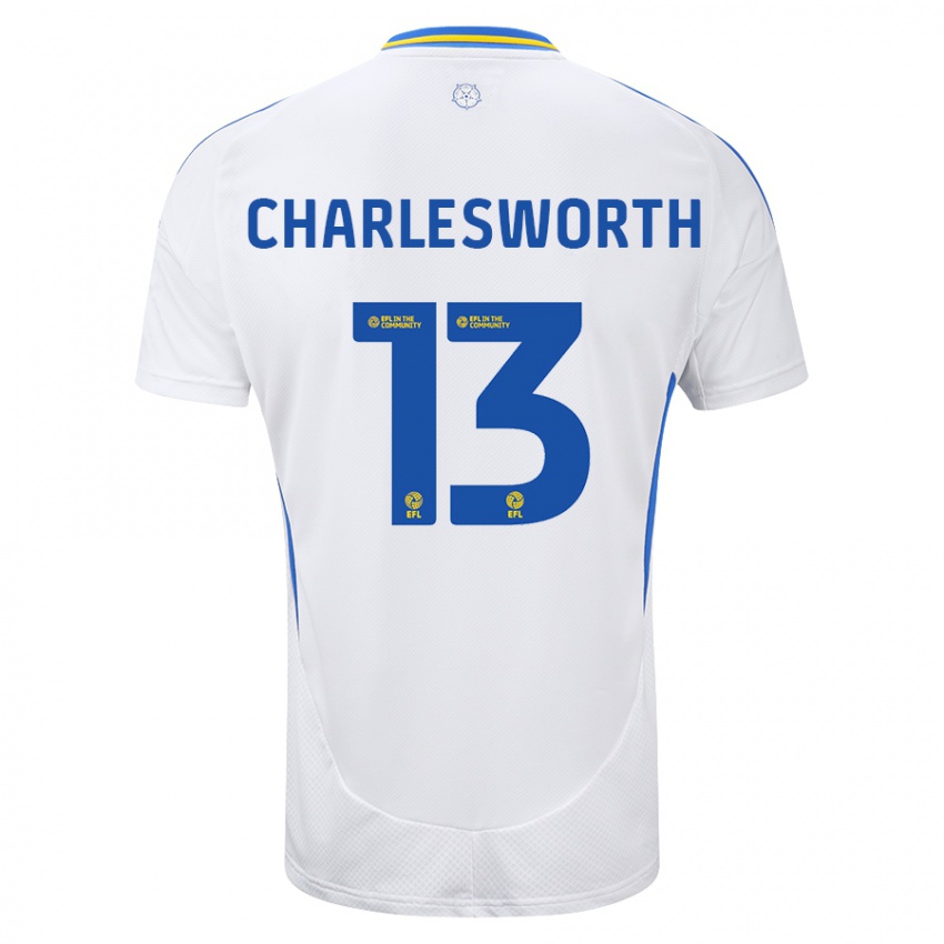 Kinderen Millie Robshaw-Charlesworth #13 Wit Blauw Thuisshirt Thuistenue 2024/25 T-Shirt