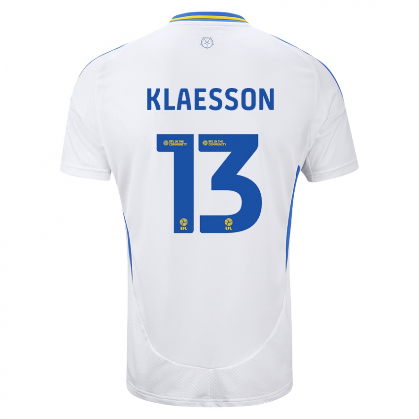 Kinderen Kristoffer Klaesson #13 Wit Blauw Thuisshirt Thuistenue 2024/25 T-Shirt