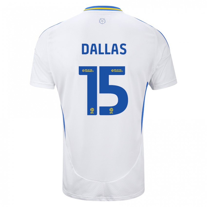 Kinderen Stuart Dallas #15 Wit Blauw Thuisshirt Thuistenue 2024/25 T-Shirt