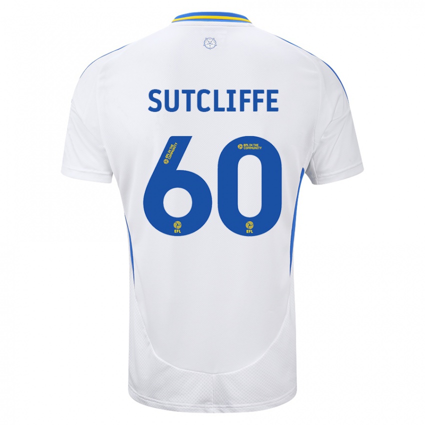 Kinderen Harvey Sutcliffe #60 Wit Blauw Thuisshirt Thuistenue 2024/25 T-Shirt