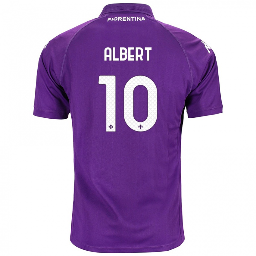 Kinderen Albert Gudmundsson #10 Paars Thuisshirt Thuistenue 2024/25 T-Shirt