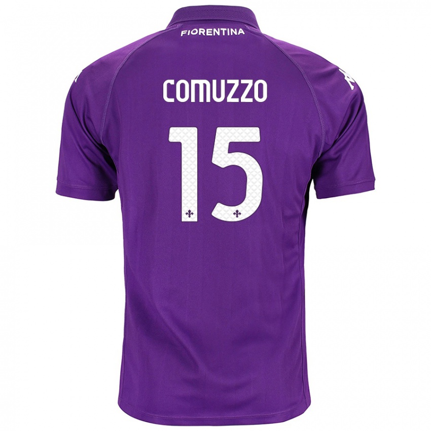 Kinderen Pietro Comuzzo #15 Paars Thuisshirt Thuistenue 2024/25 T-Shirt