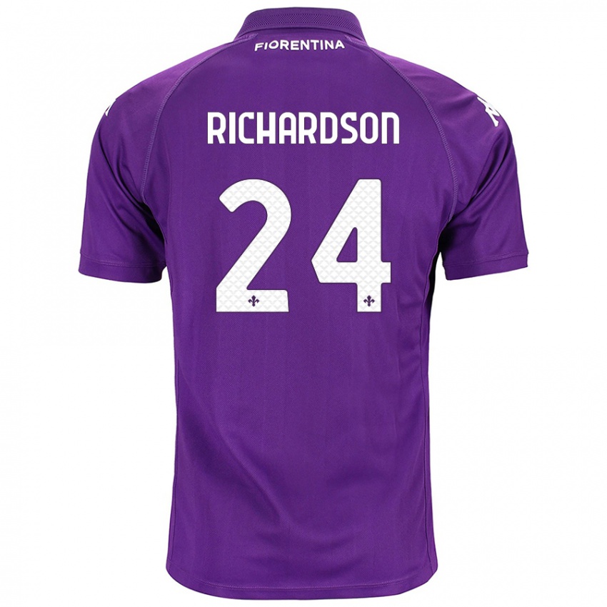 Kinderen Amir Richardson #24 Paars Thuisshirt Thuistenue 2024/25 T-Shirt