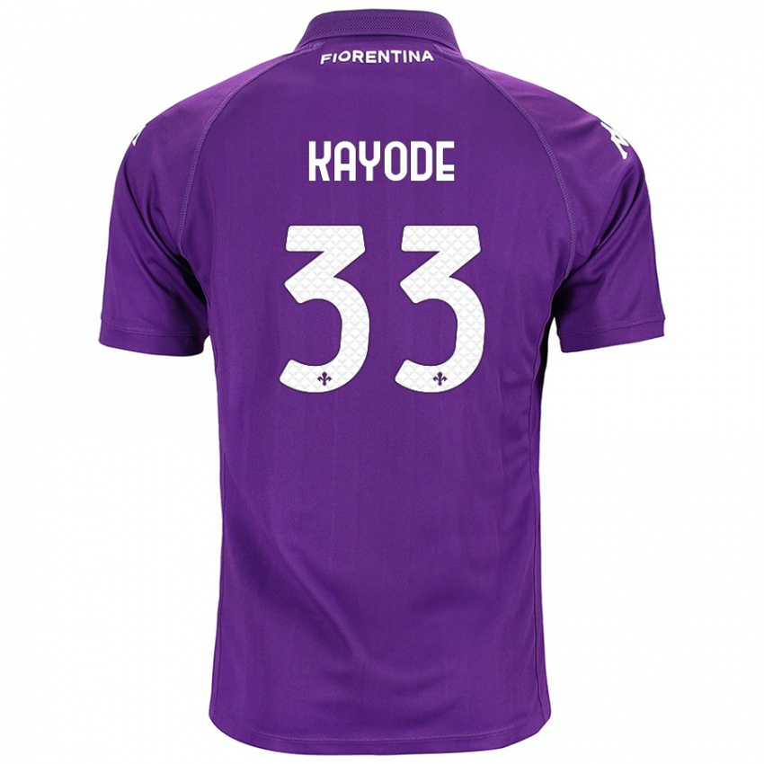 Kinderen Michael Kayode #33 Paars Thuisshirt Thuistenue 2024/25 T-Shirt