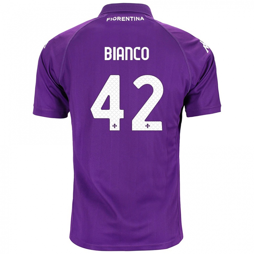 Kinderen Alessandro Bianco #42 Paars Thuisshirt Thuistenue 2024/25 T-Shirt